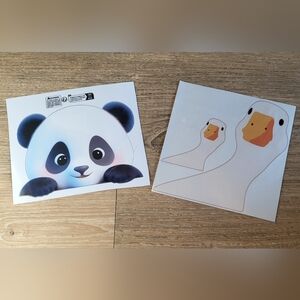 Panda and Goose Window Decal Stickers
